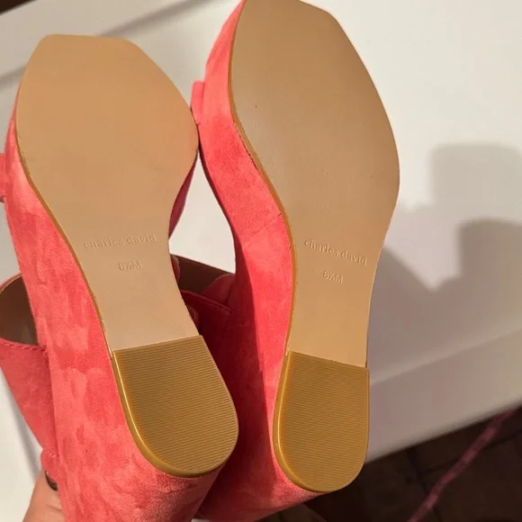 Charles David Pink Jordan Suede Wedge Heel-NWOT - Picture 7 of 14